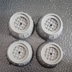 Set of Four Gray Antivibration Stands /Pads for Appliances and Furniture